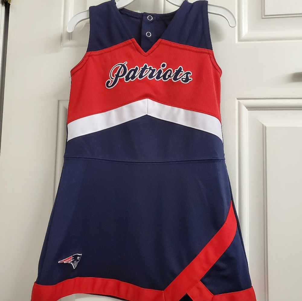 NWOT NFL Patriots cheerleader dress 4T Blue/Red Sleeveless